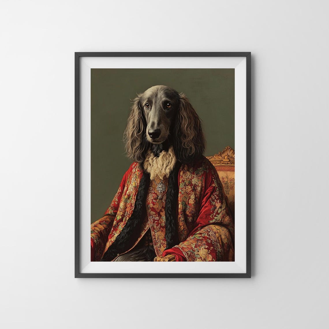 Aristocratic Afghan Hound Renaissance Portrait Royal Dog Poster - Image 3