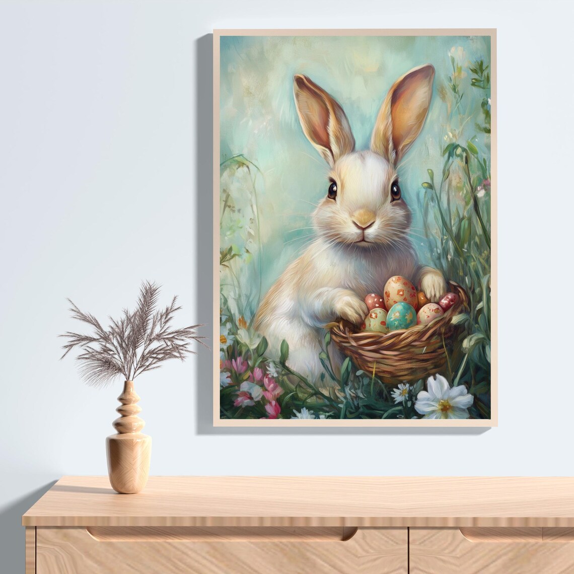 Vintage Easter Bunny, Retro Rabbit Illustration - Image 2