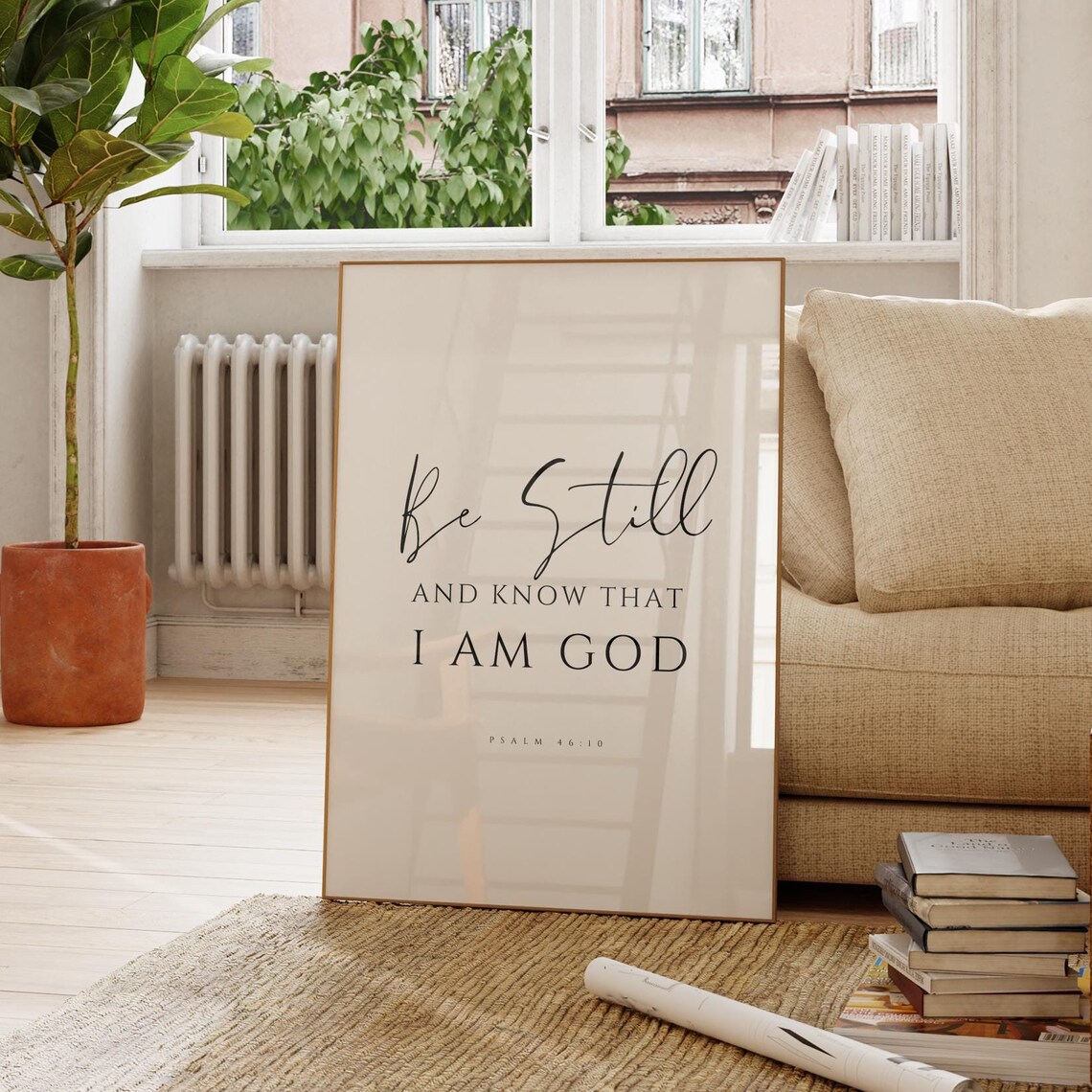 Psalm 4610 Be Still And Know That I Am God Scripture Wall Art Bible Verse Wall Art Modern Bible Verse - Image 3
