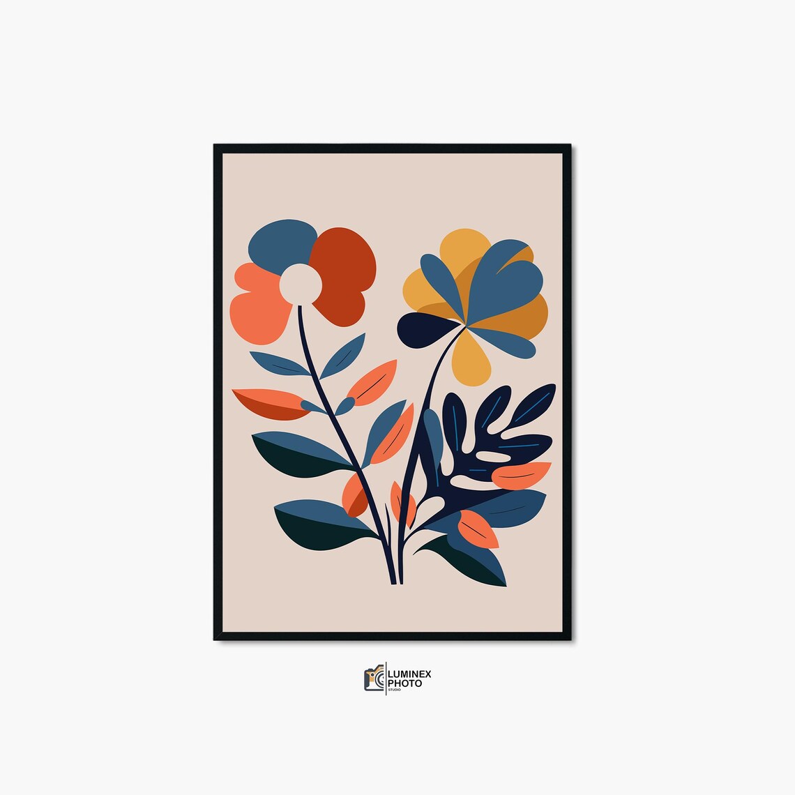 Abstract Floral Photography Art Print, Scandinavian
