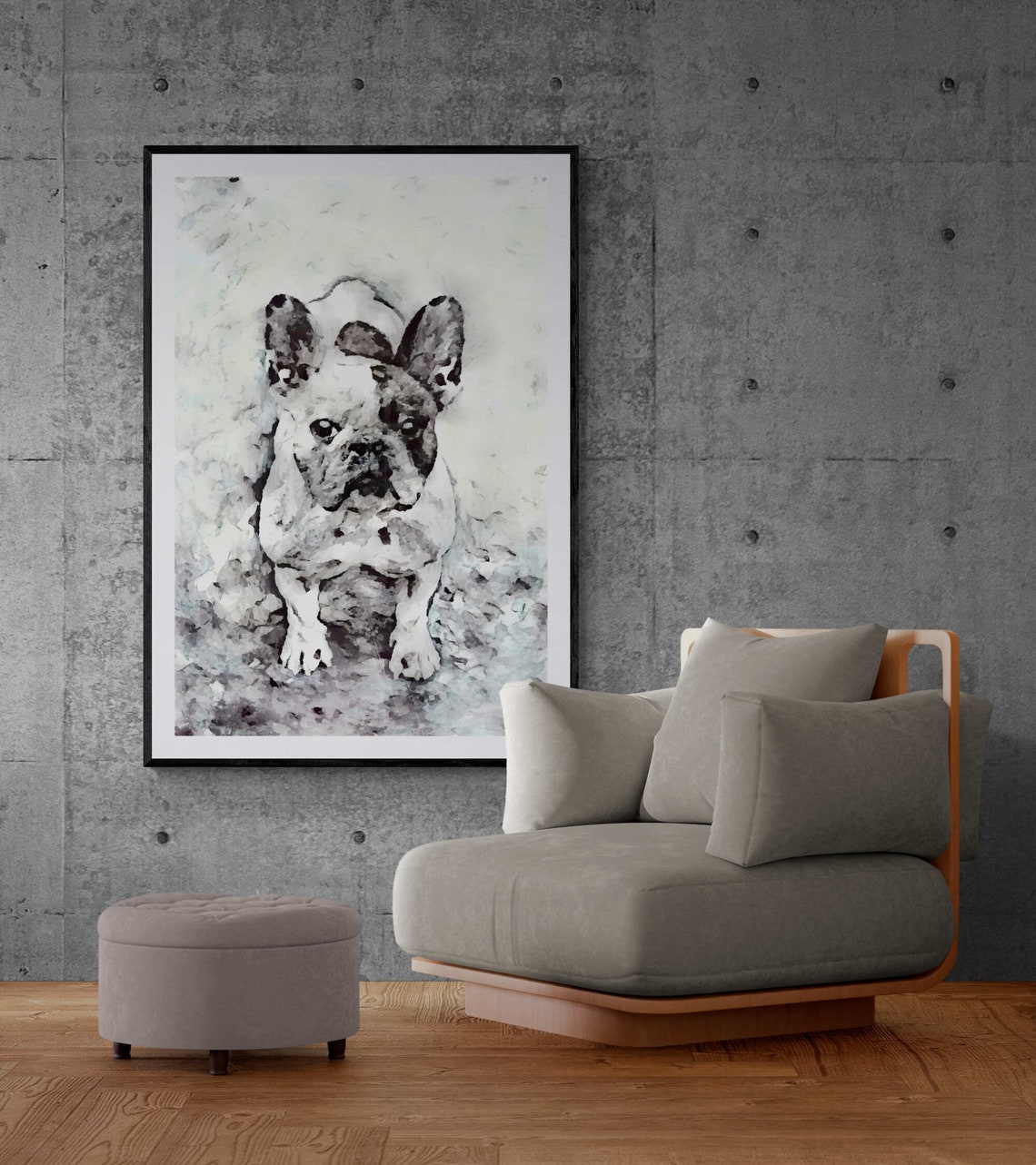 Wall Art Poster Black And White Print French Bulldog Wall Dcor French Bulldog Wall Art Print Wall Living Room Wall Art Entry Hall - Image 4