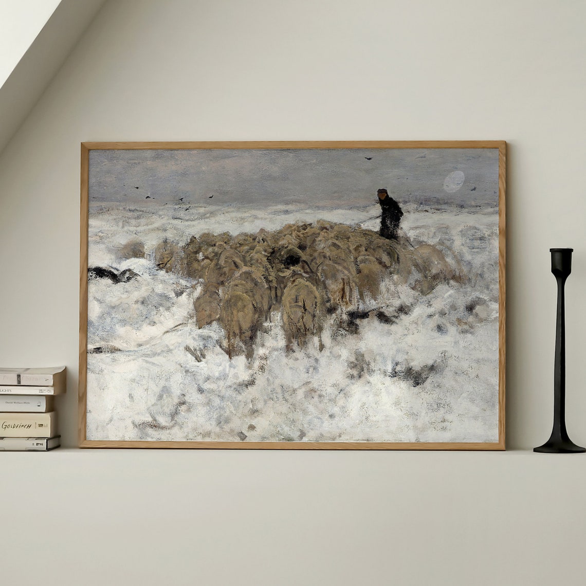 Vintage Winter Landscape Art Print - Image 4