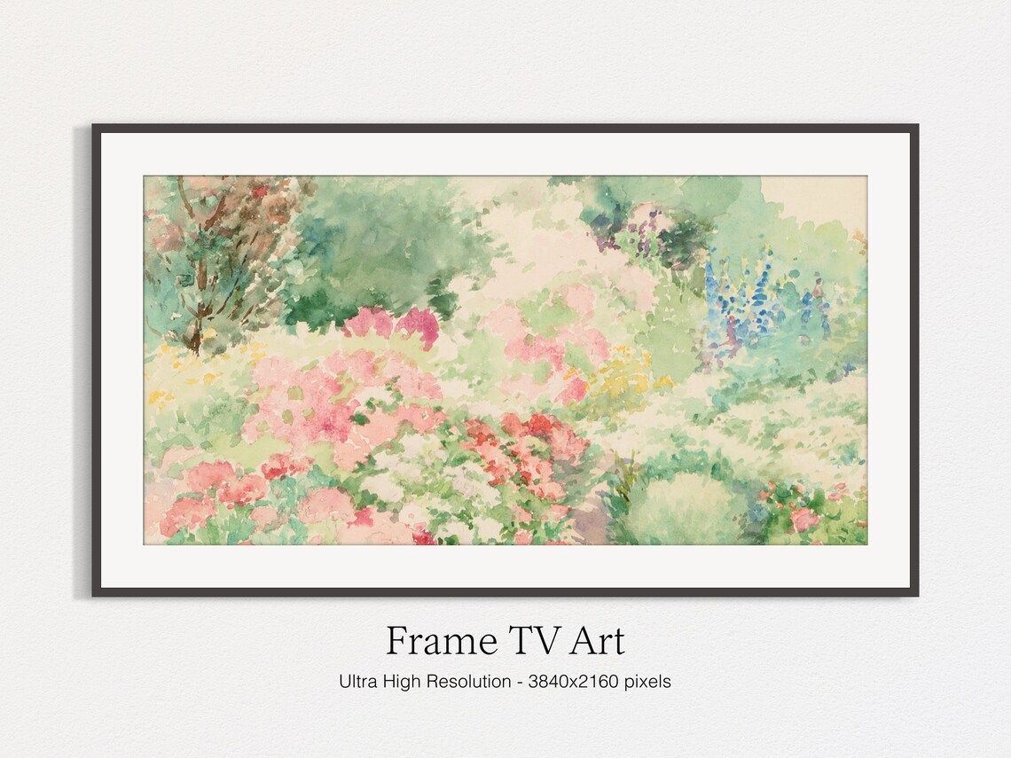 Spring Watercolor Floral Garden Art Print, Neutral Farmhouse - Image 4