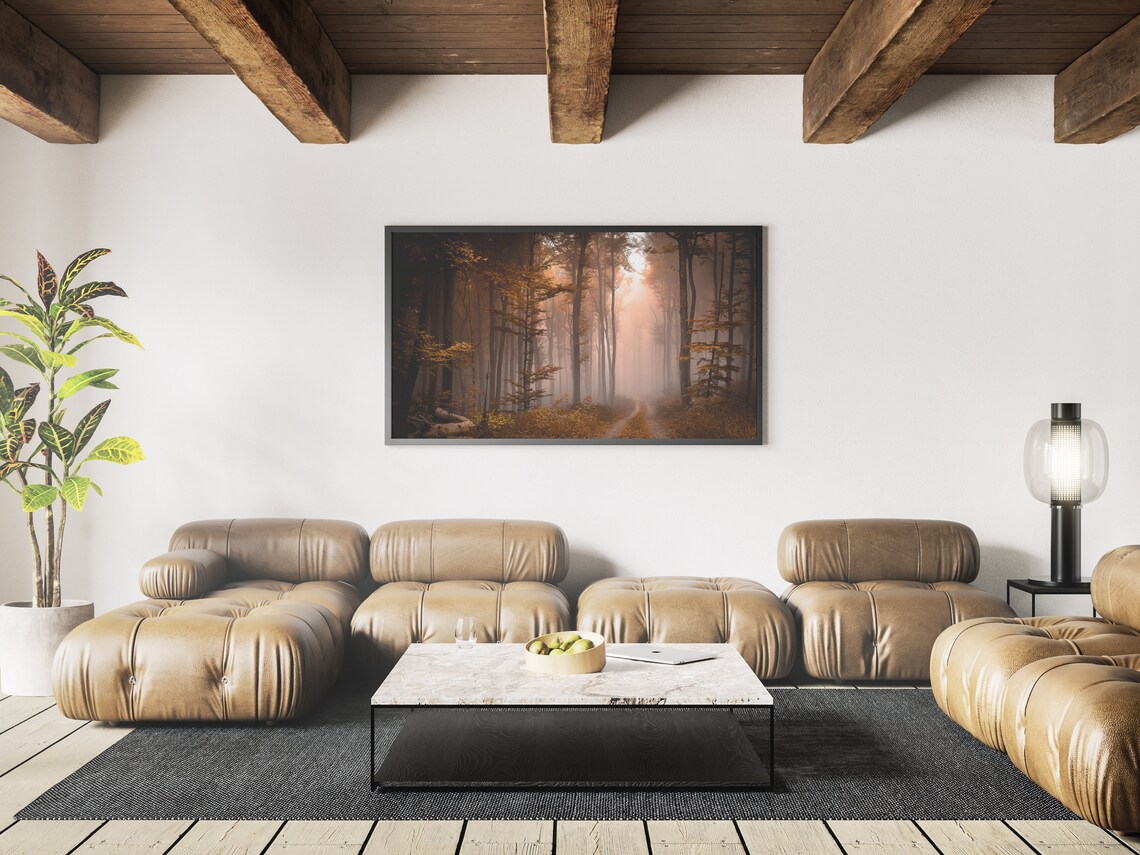 Autumn Landscape Bokeh Art Print, Fall Landscape - Image 3