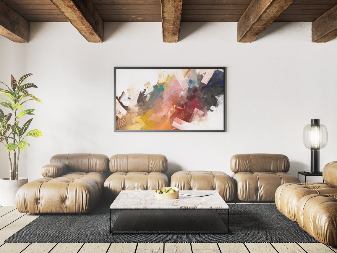 Frame TV Abstract Art, Modern Background Art Print - Image 2