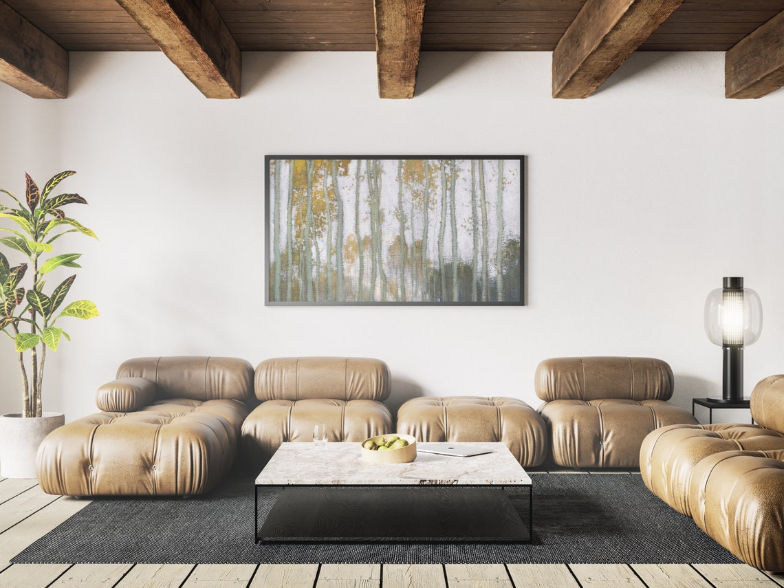 Frame Tv Art Forest Abstract Painting Art For Frame Tv Oil Painting - Image 3