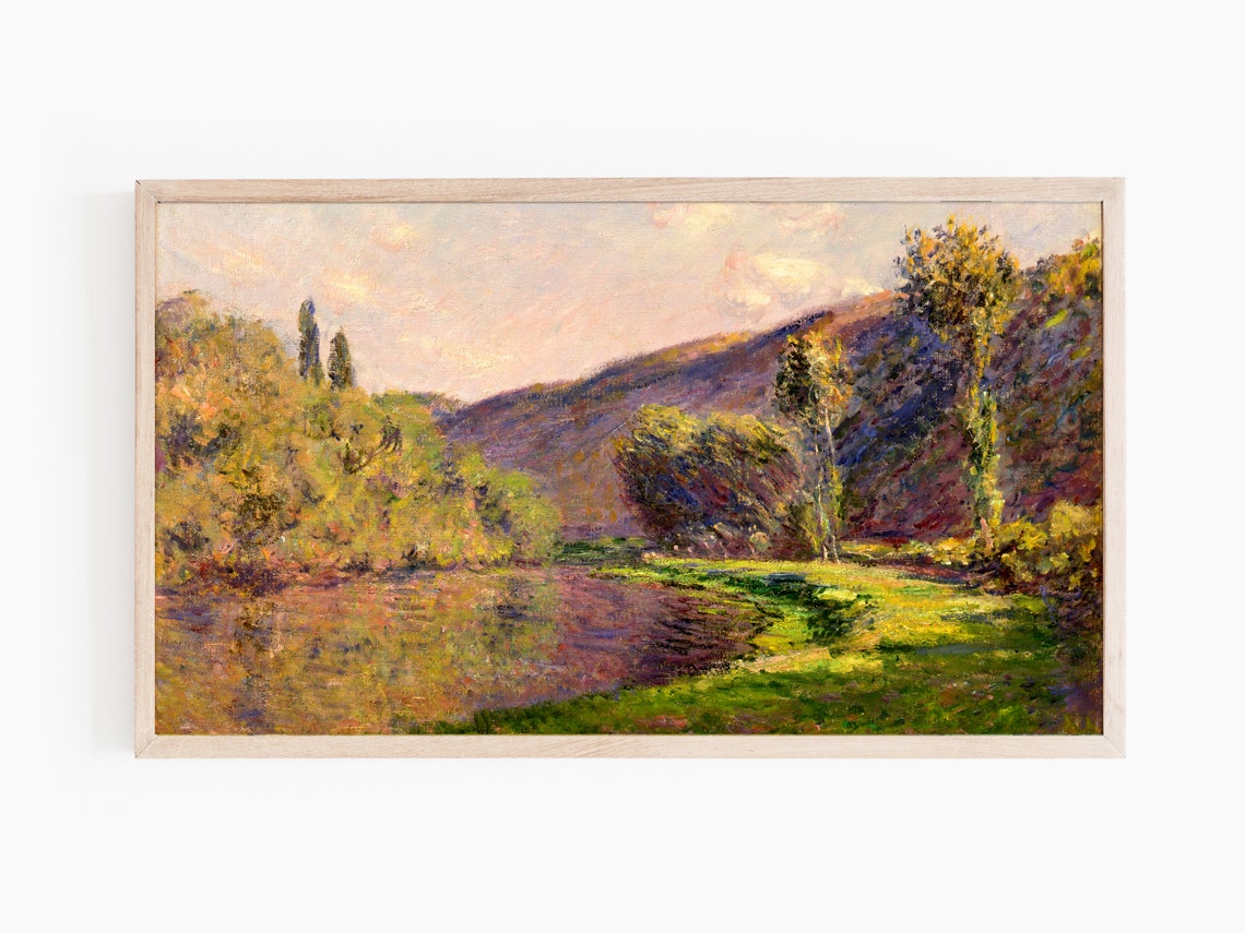 Frame Tv Classic Trees Scenery Painting Frame For Tv Oil Art - Image 2