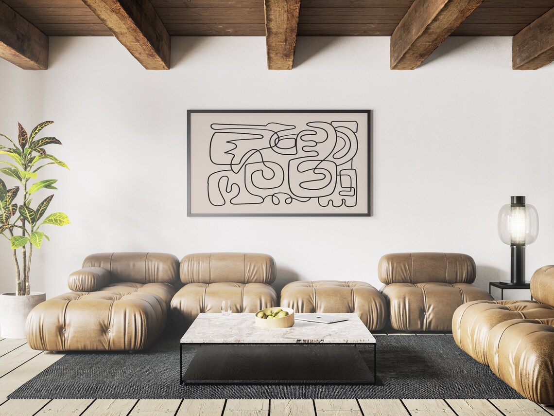 Abstract Continuous Line Art, Modern Art - Image 3
