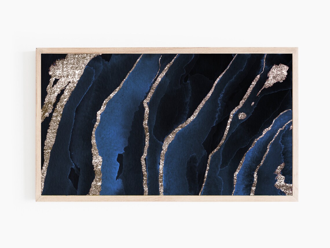 Shimmering Watercolor Background, Modern Abstract Art Print - Image 2