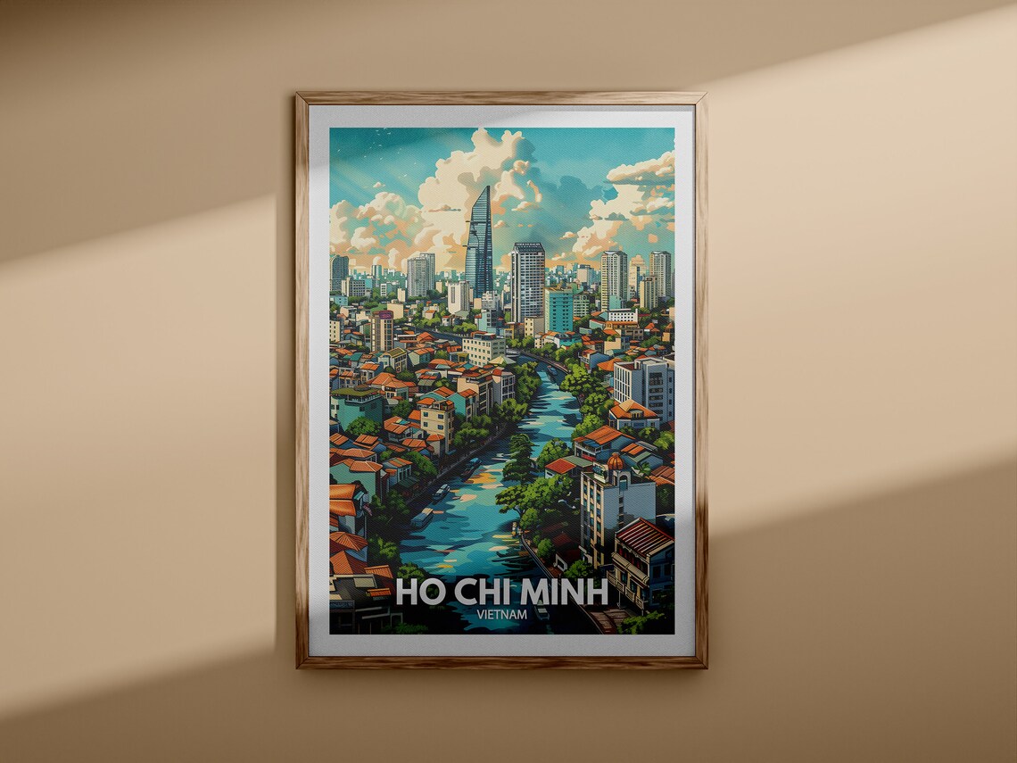 Ho Chi Minh Print Ho Chi Minh Travel Poster Vietnam Wall Art Print Vietnam Home Decor Travel Wall Art Decor Unique City Poster - Image 3
