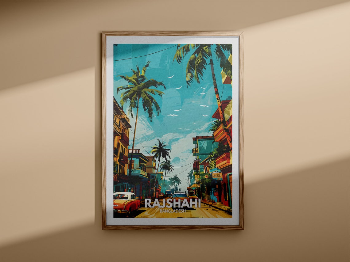 Rajshahi Print Rajshahi Travel Poster Bangladesh Wall Art Print Bangladesh Home Decor Travel Wall Art Decor Unique City Poster - Image 3