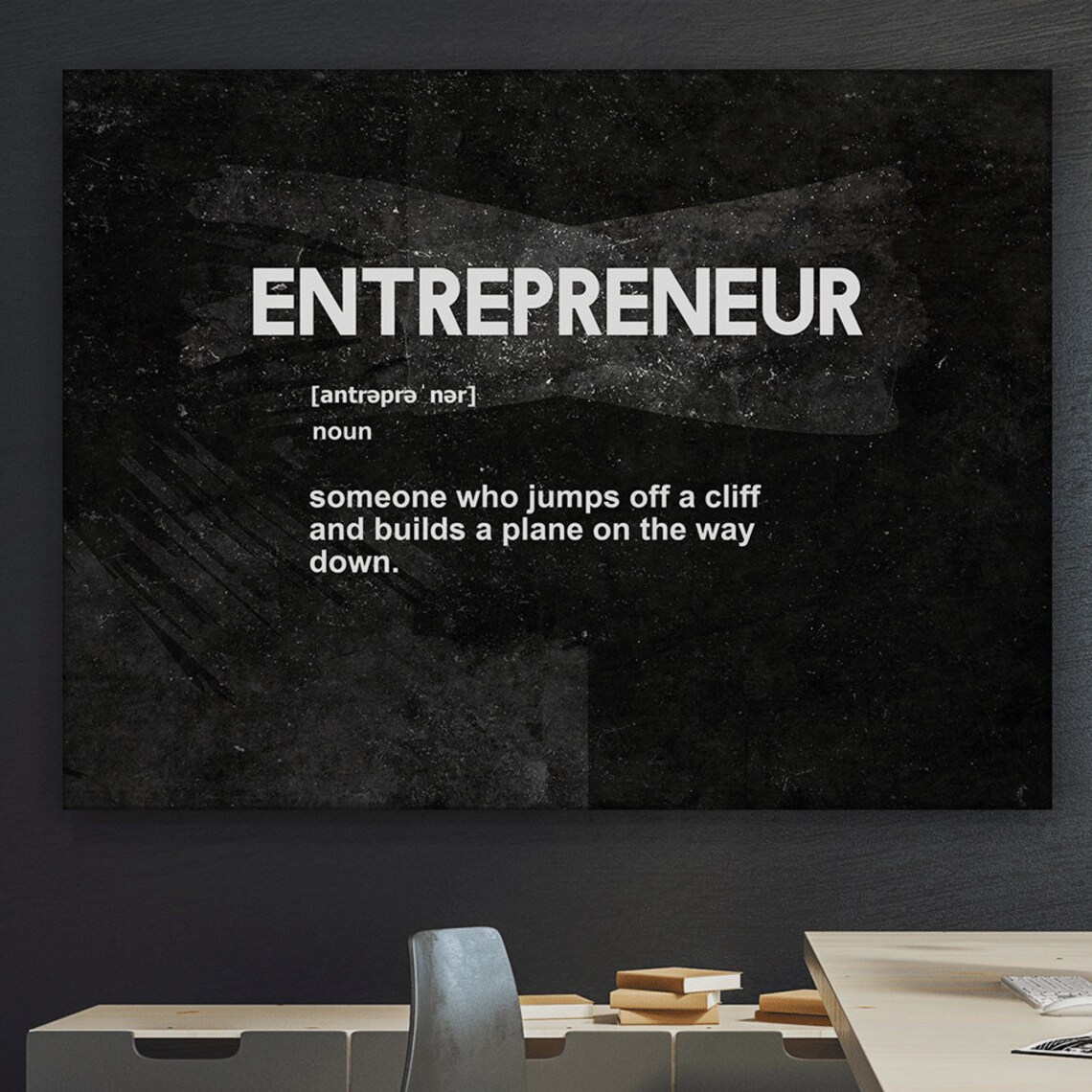 Entrepreneur Definition Motivation Art Print