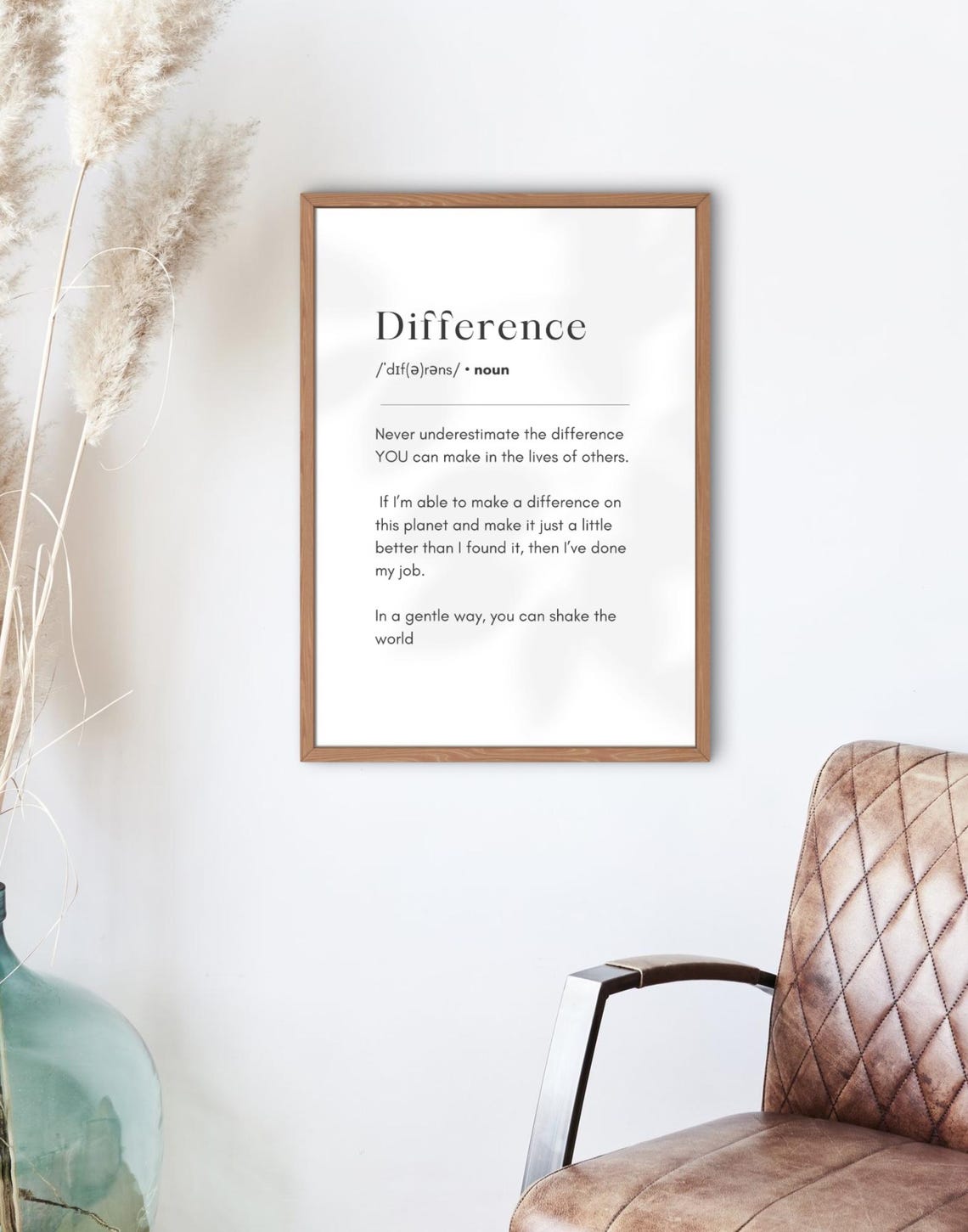 Difference Definition Dictionary Style Inspirational Kindness Poster - Image 3