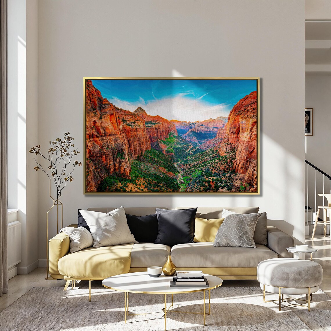 Zion Canyon Panoramic Art Print, Utah National Park - Image 3