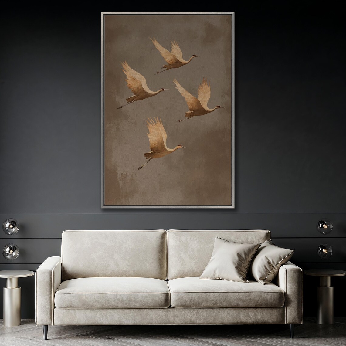 Japanese Crane Painting, Minimalist Bird Poster - Image 4