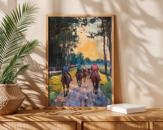 Horse Riders In The Sunset Print Horseback Riding Art Equestrian Landscape Art Sunset Horse Art Henri Matisse Art