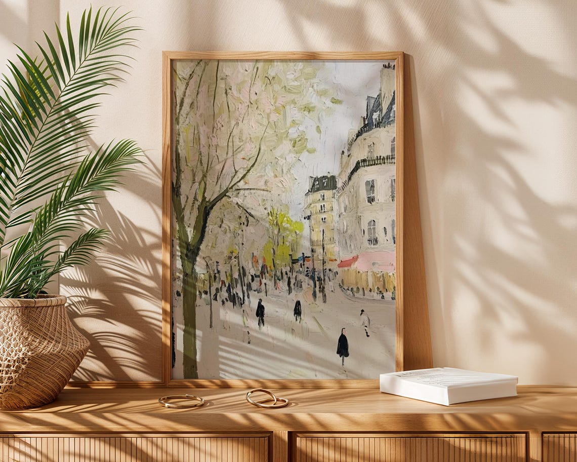 Parisian Oil Painting Paris Art Abstract Painting French Art Decor Parisian Street Scene Art Henri Matisse Art Style - Image 4
