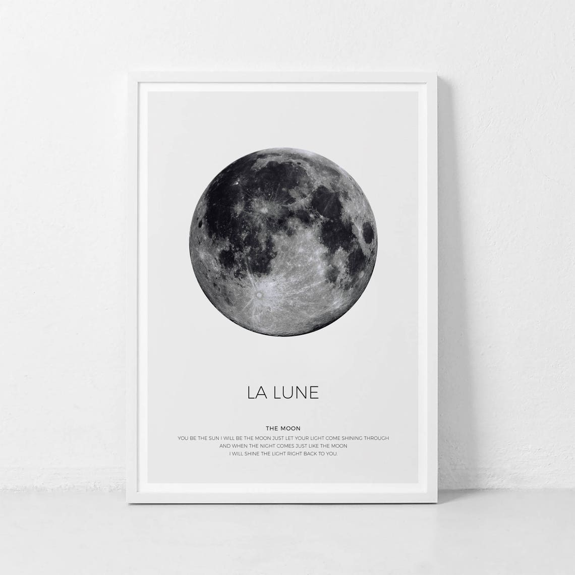 La Lune Full Moon Travel Poster