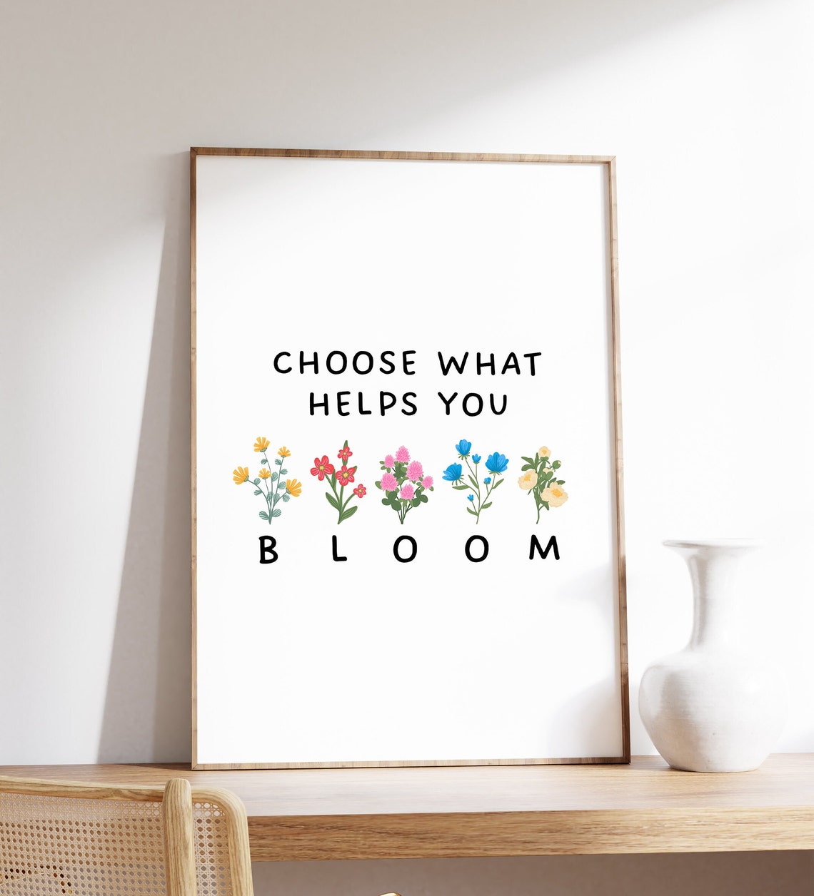 Choose What Helps You Bloom Positivity Poster Mental Health And Therapy Growth Mindset Inner Peace