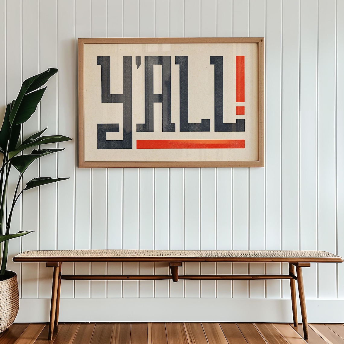 Yall Typography Art Print, Western Home Decor