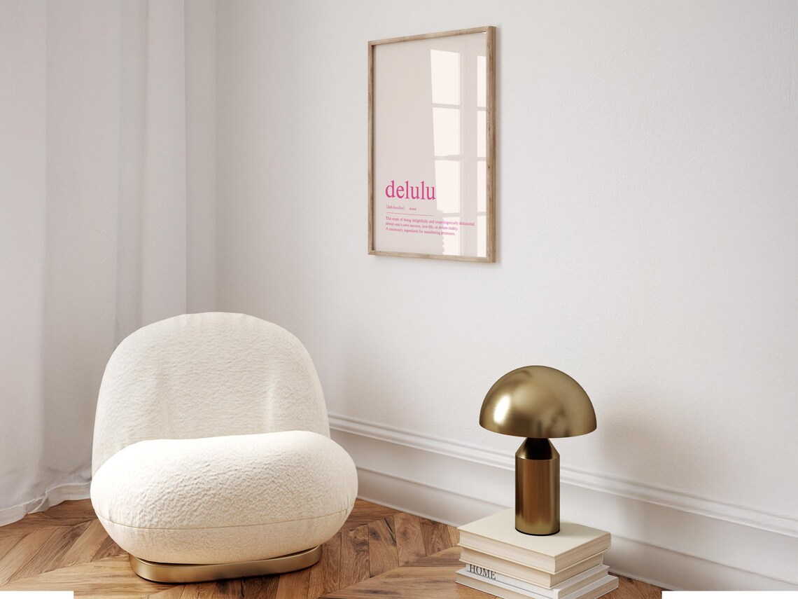 Delulu Definition, Minimalist Office Apartment Decor - Image 2