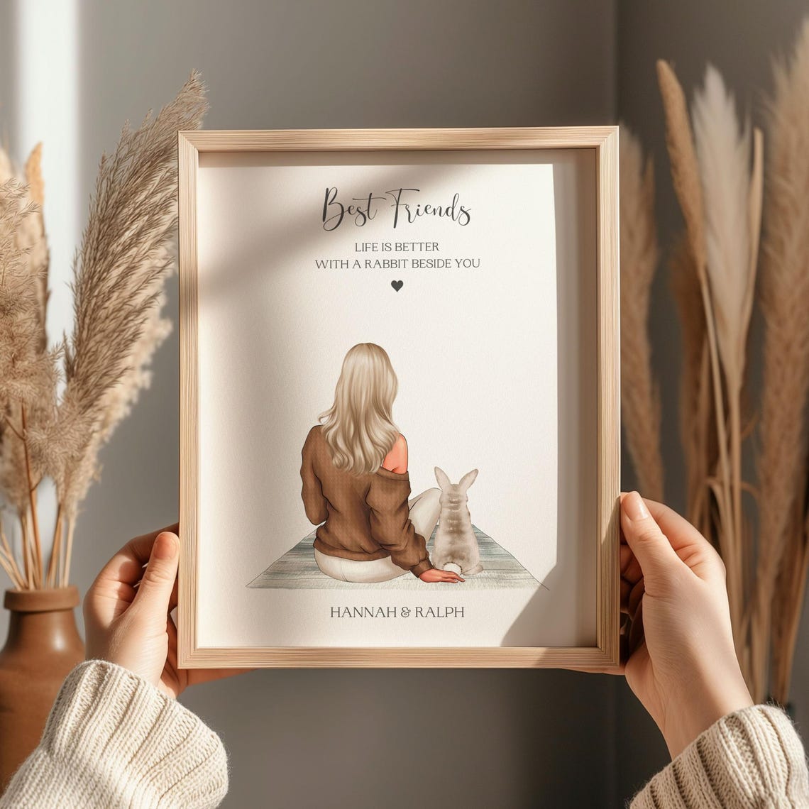 Personalised Best Friends Life Is Better With a Rabbit Print