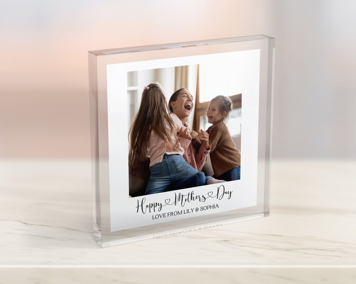 Mothers Day Photo Block Gift Personalised Mothers Day Photo Block Mothers Day Gift Mom Gifts Acrylic Photo Block Gift Photo Gifts