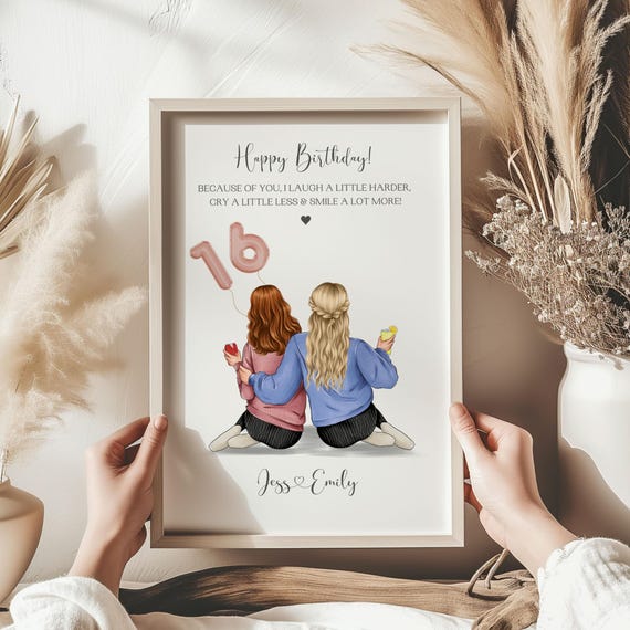 Personalised 16th Birthday Gift Print Unique Birthday Decoration Sweet 16 Keepsake Sweet 16 Birthday Gift Print Personalised 16 Print