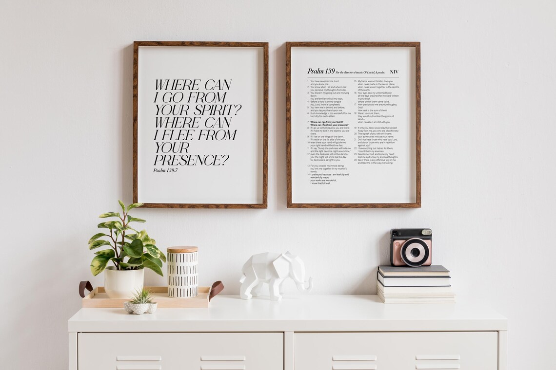 Psalm 1397 Bible Verse Poster, Christian Wall Art - Image 3