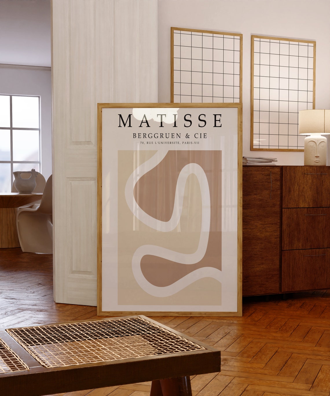 Matisse Berggruen Beige Waves Paris Exhibition Minimal Art Poster - Image 5
