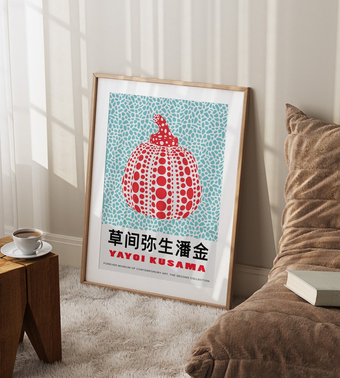 Yayoi Kusama Red Pumpkin Dotted Museum Exhibition Art Poster - Image 5