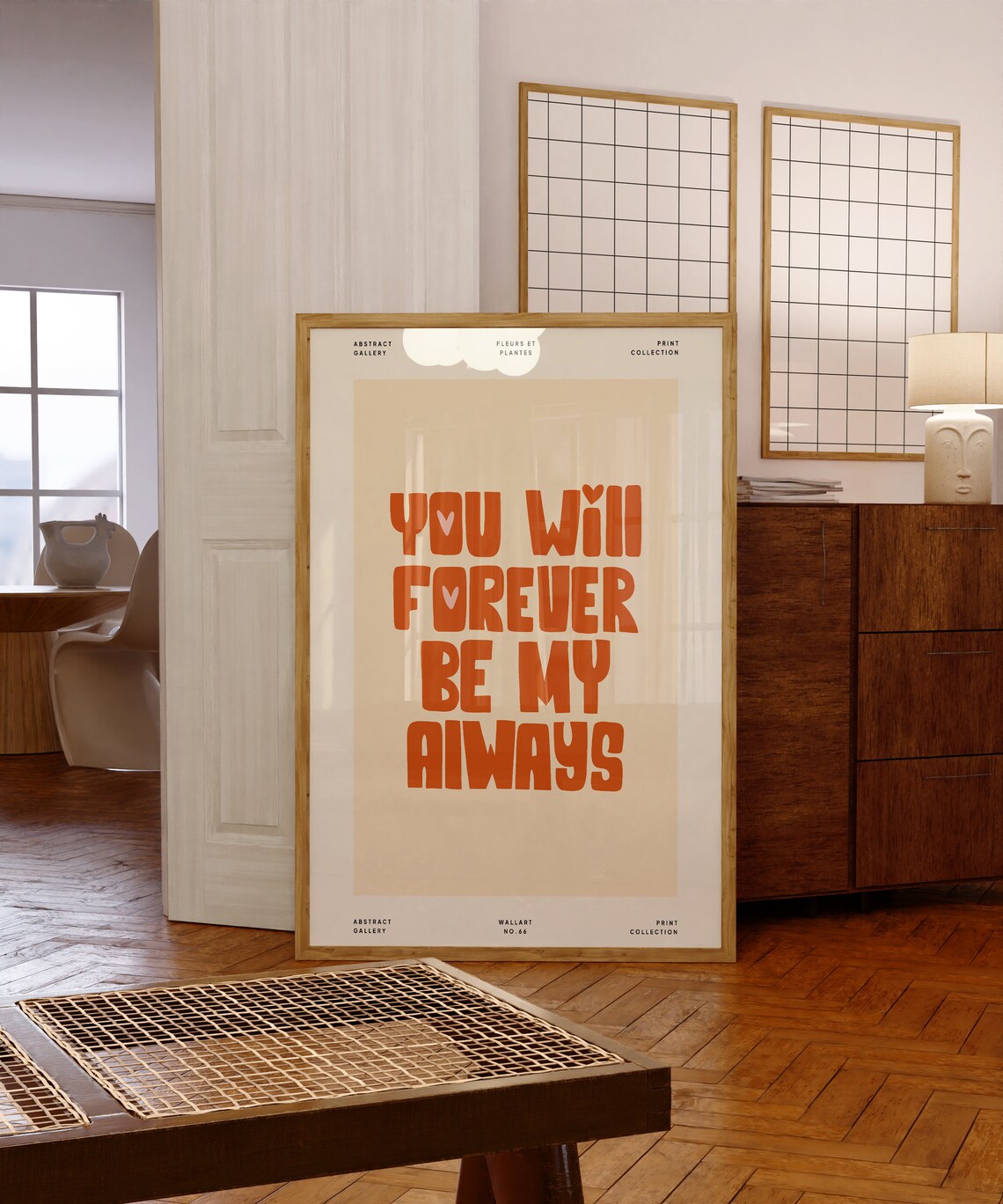 You Will Forever Be My Always Retro Love Quote Anniversary Poster - Image 5