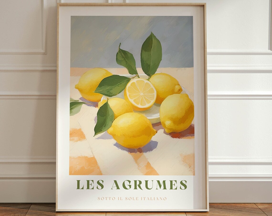 Lemon Print, Sorrento Citrus Fruit Art Print
