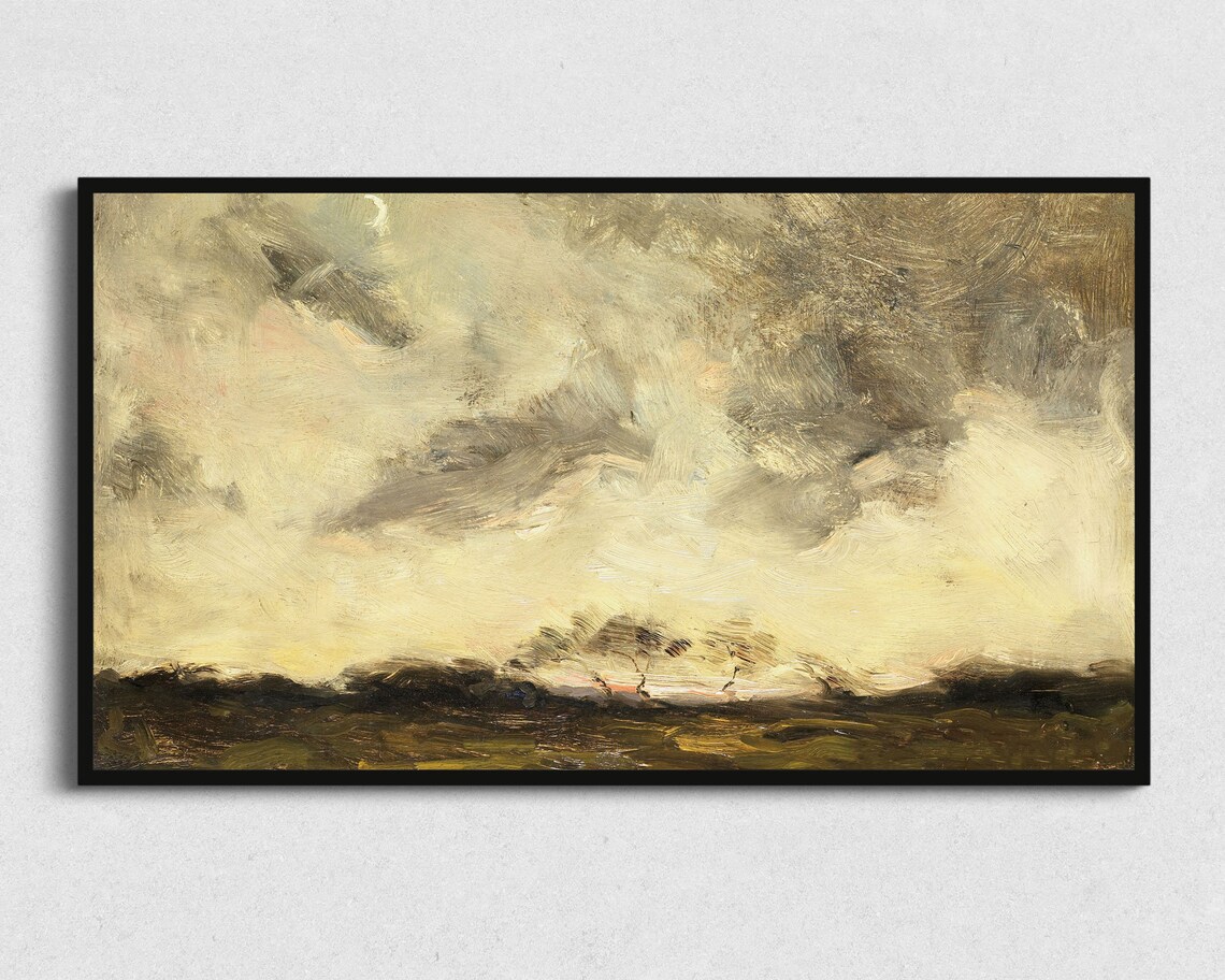 Vintage Landscape Painting, Antique Moody Art Print - Image 2