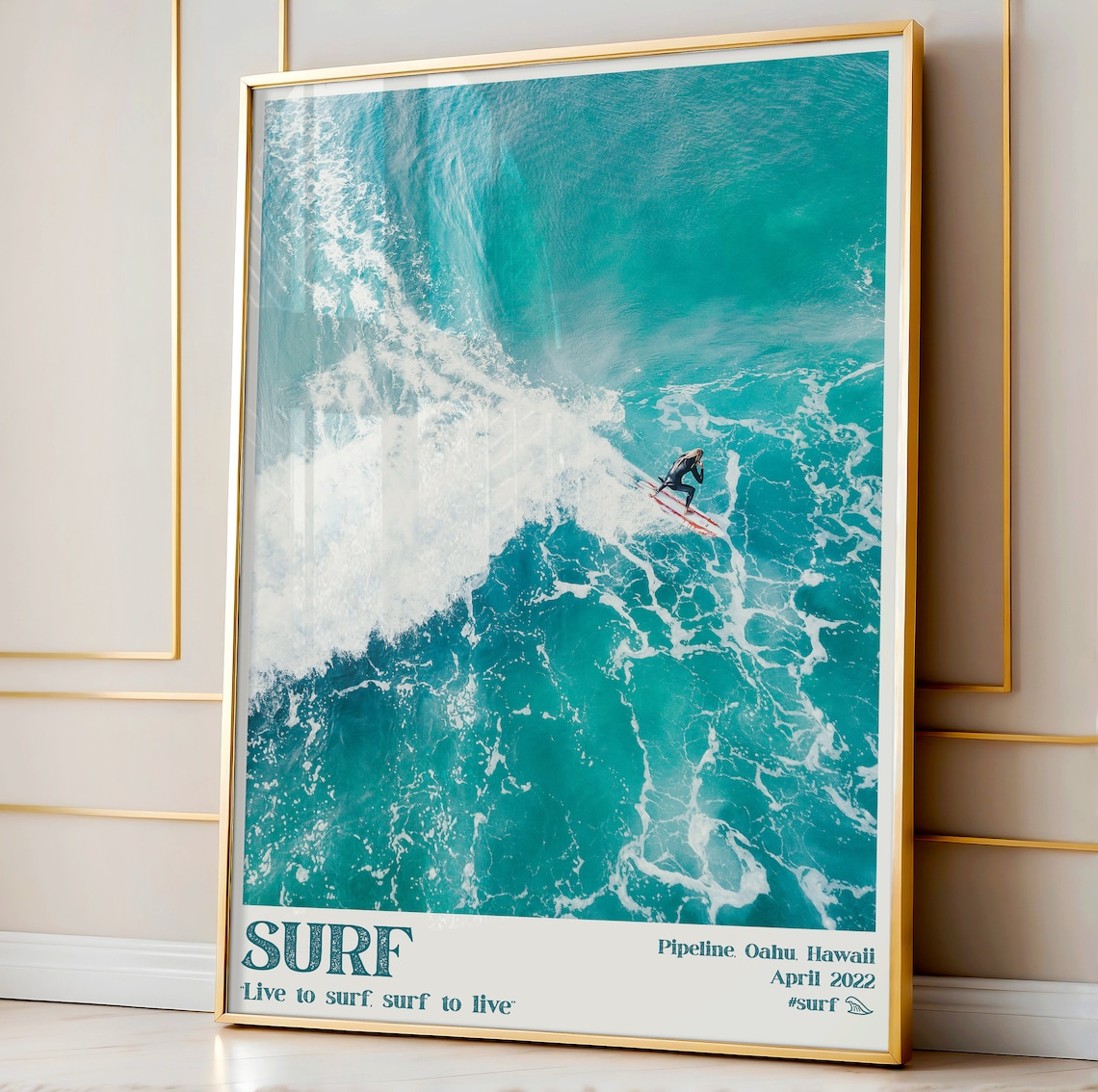 Surf Summer Vintage Coastal Travel Poster - Image 3