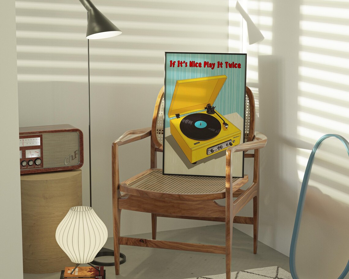 If Its Nice Play It Twice, Retro Music Poster - Image 3