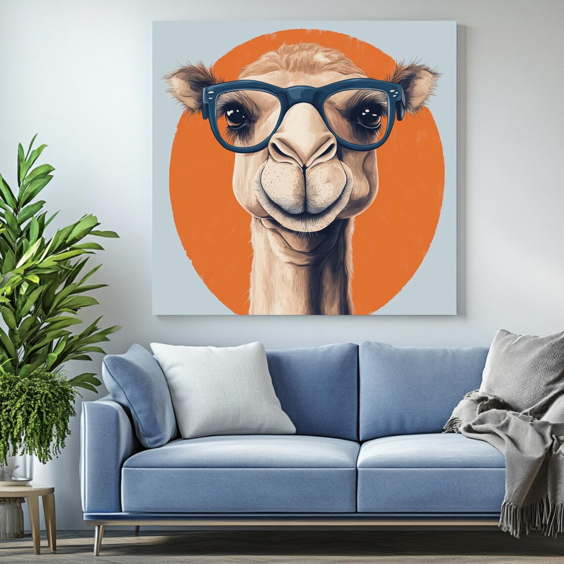 Camel In Glasses, Funny Animal Wall Art Print - Image 2