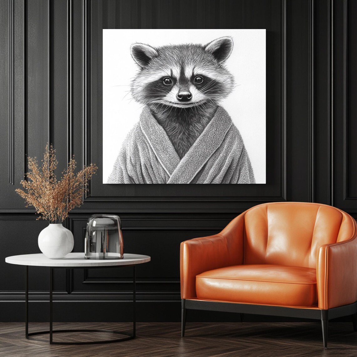 Raccoon In Bathrobe, Cute Animal Poster Print - Image 3