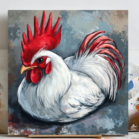 Chicken Farmhouse Nursery Decor Art Print