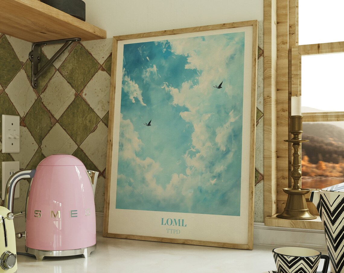 LOML Print, Cute Girly Watercolour Music Art Print