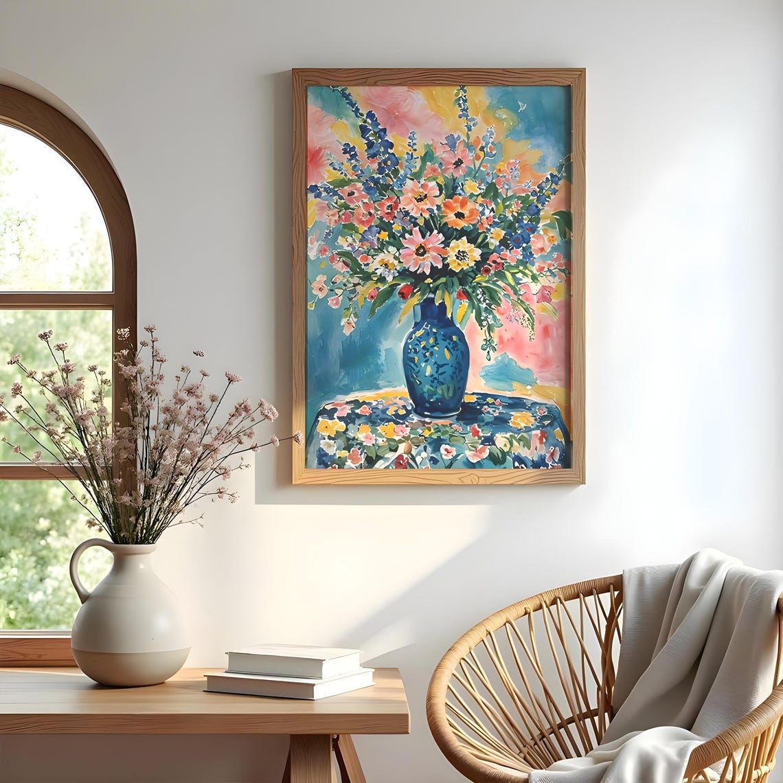 Henri Matisse Floral Bouquet Print Colorful Fauvism Style Vase Of Flowers Poster Wall Art For French Home Decor - Image 4