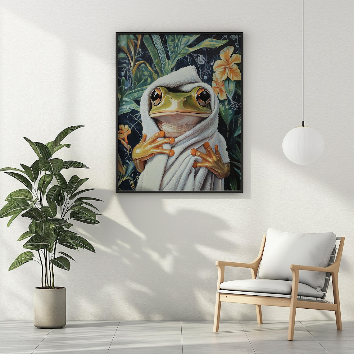 Frog Bathroom Funny Toad Tropical Jungle Poster - Image 2