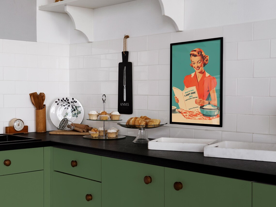 Retro Kitchen Humor Art Print, 50s-60s Style - Image 2