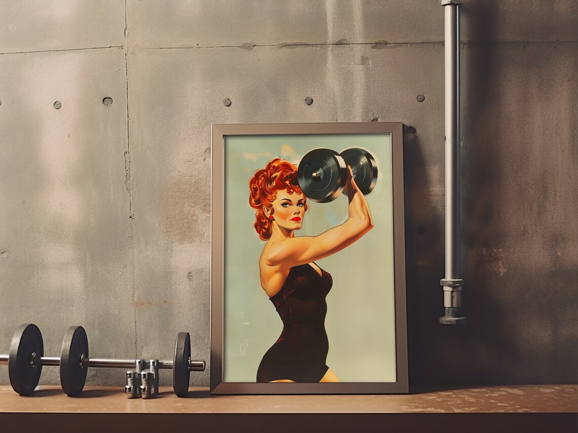 Retro Gym Poster, Fitness Bodybuilding Art Print - Image 4