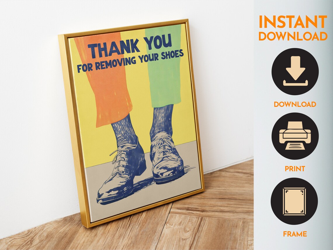 Thank You for Removing Your Shoes Funny Entryway Sign Poster - Image 4