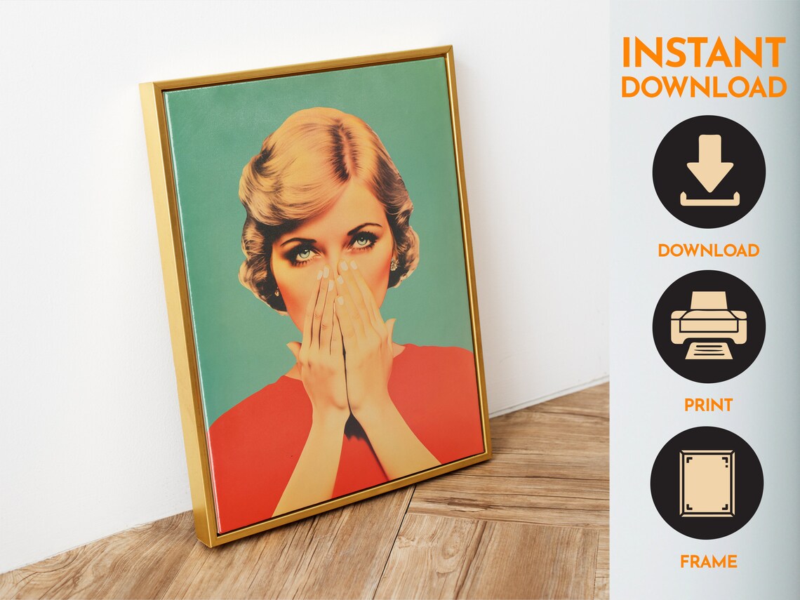 Funny Bathroom Print, Retro Toilet Wall Art - Image 4