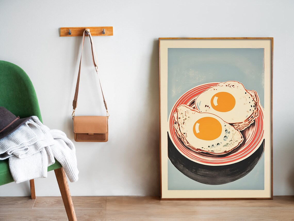 Retro Egg Print Kitchen Wall Art, Food Poster - Image 5