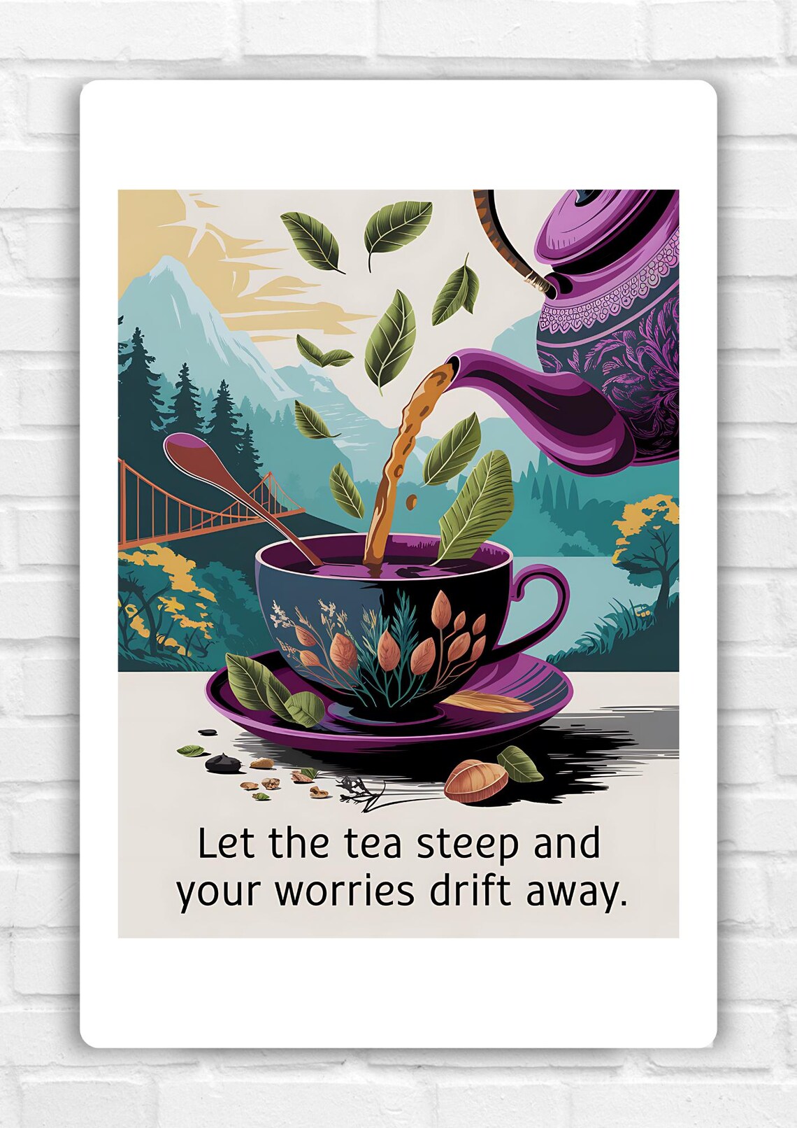 Tea Humour Dining Room Art Print, Tea Decor - Image 6