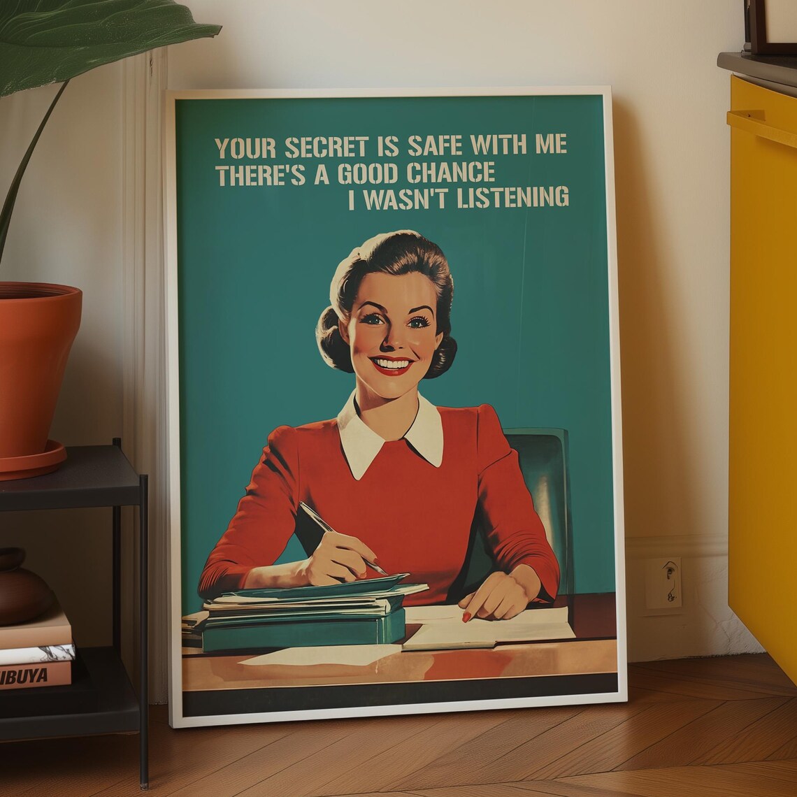 Funny Office Humor Poster, Retro 1950s Style