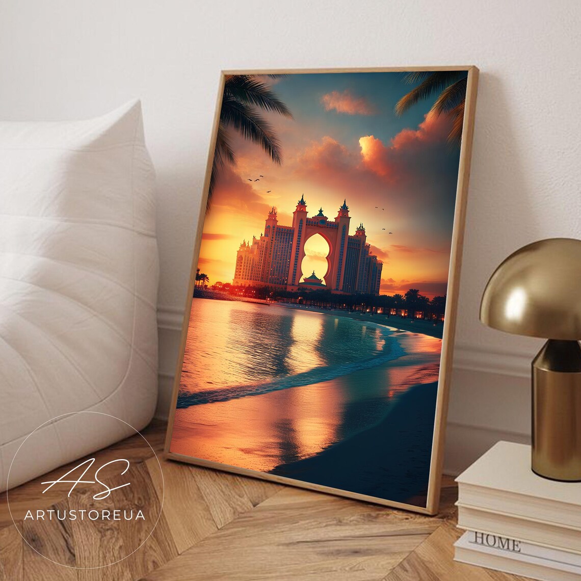 Atlantis The Palm Dubai Hotel Sunset Beach Resort Artwork Poster